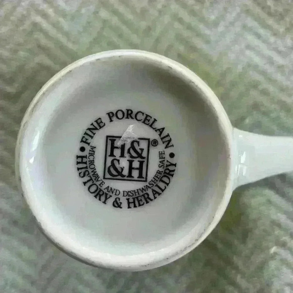 History And Heraldry "Ace Tennis fanatic" Mug/Cup Fine Porcelain 4" Green - Picture 7 of 7